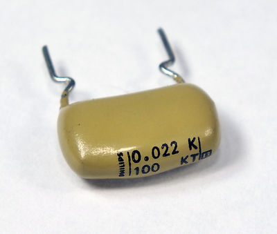 Condensateur Mullard Mustard C296 NOS - 22nF 0.5% 160V - Appairé Spécial - Audiophile