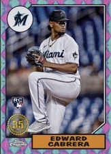 [DIGITAL CARD] Topps Bunt - Edward Cabrera - 1987 22 S3 - Holofractor Chrome
