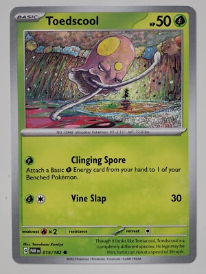 Toedscool 015/182 NM / M - Paradox Rift Pokemon Card - Tomokazu