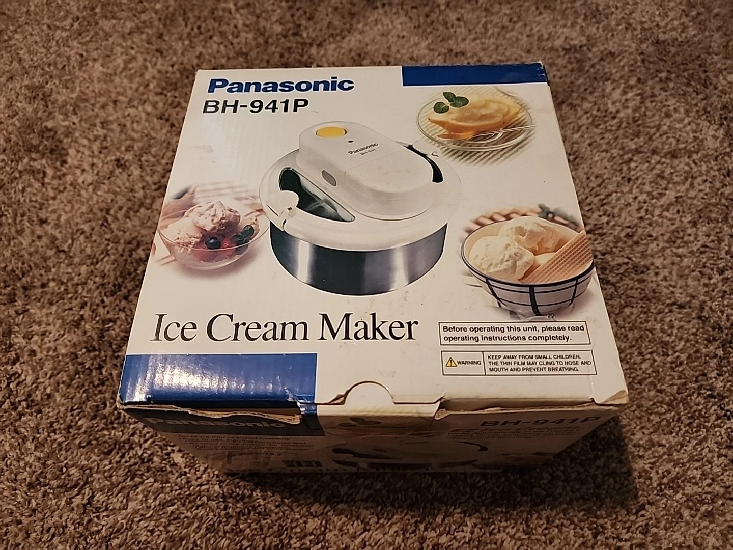 Panasonic EZ Ice Cream Maker BH-941P Battery Powered Cordless
