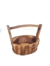 Vintage Basket Wood Garden Home For Fruit Baskets Storage Handmade Small Handle