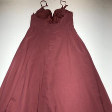 Azazie Dress Womens Sie C Rose Pink Spaghetti Strap Long Formal Bridesmaid