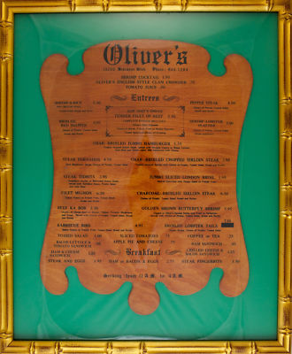 Oliver's Miami Beach Menu Board