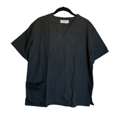Natural Uniforms Black Scrub Top XS