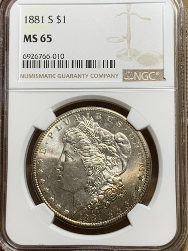 1881-S Morgan Silver Dollar NGC MS 65 Beautiful Toning