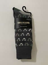True Religion Brand Jeans Crew Socks 2-Pack Size 10-13