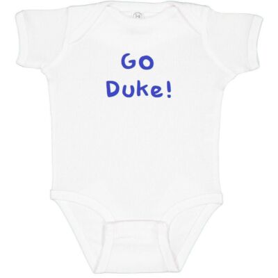 Duke Blue Devils Basketball Go Duke! Baby Bodysuit Creeper