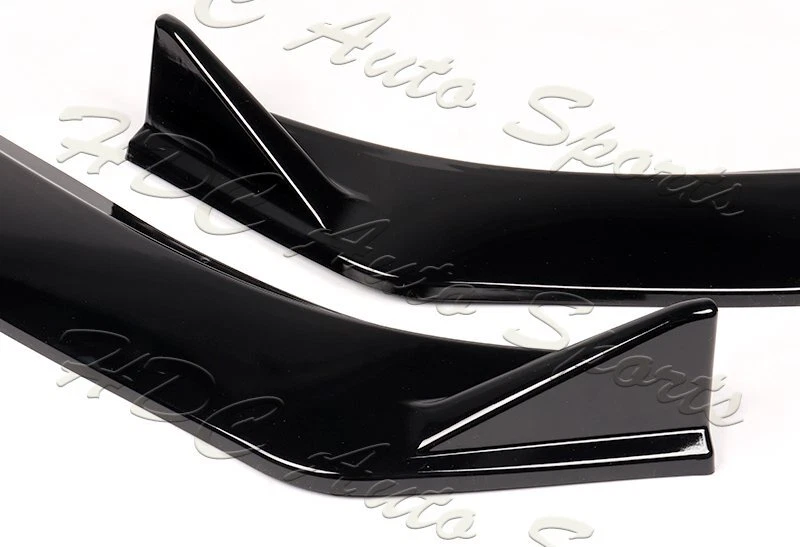 Комплект спойлеров кромок для переднего бампера кузова окрашенный в черный цвет для Mazda 6 Atenza 2019-2021 годов выпуска 3 шт - Изображение 4 из 4