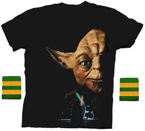 Adult Step Brothers Dale Star Wars Yoda Return of the Jedi Shirt & Wristband Set - Picture 1 of 10