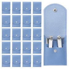 PercyEffie 20Sets Manicure Set bulk nail clipper kit 3.94 Inch, Blue