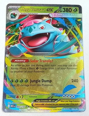 Mega Venusaur EX 3/132 Mega Evolution Holo Rare Pokémon Card 2025
