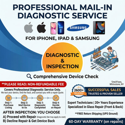 iPhone iPad Samsung Mail-in Diagnostic & Inspection Service - Pro Repair