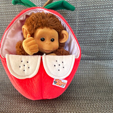 Lost Monkey Plush Stuffed Toy Strawberry Pouch Red/Brown 20122 puppet arms/head