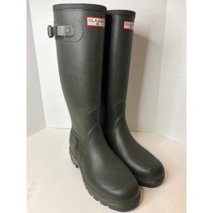 Hunter Classic Rain Boots Mens 8 Green Rubber Made In Scotland Wellington Tall $_12.JPG?set_id=880000500F main image 4