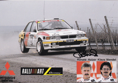 Autogramm - Ronald Holzer (Motorsport) -  Rallye - Mitsubishi