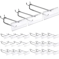 30 Pcs Metal Scan Hook with Label Holder for 1/8"to 1/4"Pegboard Hooks Price Tag