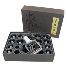 Schröpfen Set 18 SEHR STABILE Schröpfgläser aus Kunststoff mit Vakuum Pumpe ABC