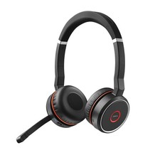 Jabra Evolve 75 UC Wireless Headset Stereo Includes Link 370 USB Adapter ...