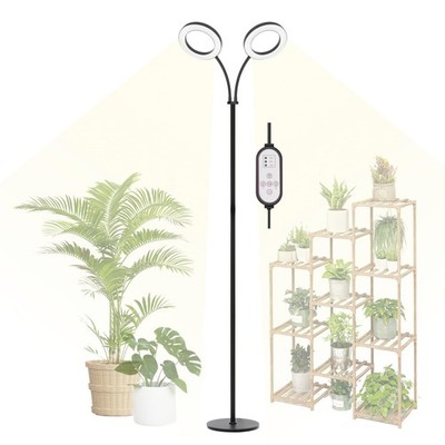 Grow Light for Indoor Plants, 2 Head Full Spectrum LED Tall Plant Lights with...