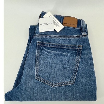 American Eagle Ex-Boyfriend Jeans Womens 0 Short Low Rise Blue Denim Stretch NEW