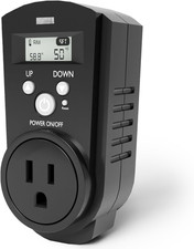 Digital Plug in Thermostat - Programmable Thermostat with LCD Screen, Temperatu