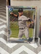 Jose Salas 2021 Bowman 1st #BCP-110 Chrome Prospects Mojo Miami Marlins Mega Box