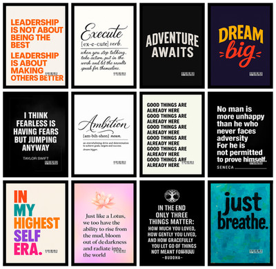 Motivationsposter fürs Leben - Fitnessstudio, Bar, Büro, Sport - Wohndeko Wandbild