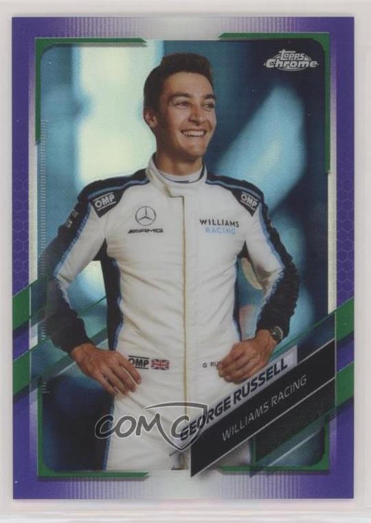 2021 Chrome Formula 1 F1 Racers Purple & Green Refractor George Russell #19 0wg4