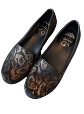 Dansko Olivia 5601060200 Women's Bronze Snakeskin Leather Slip On Loafers 39