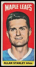 1964-65 Topps Hockey EX/EXMINT Allan Stanley Toronto Maple Leafs #104