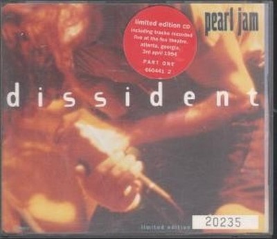 Pearl Jam Dissident CD UK Epic 1994 Nummerierter Teil Mit Info-Aufkleber Z-Pack