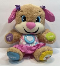 Fisher-Price Laugh Learn Smart Stages Sis Puppy Plush Learning Toy for Baby BS