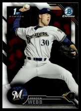 2016 Bowman Draft Picks & Prospects Chrome Braden Webb Milwaukee Brewers #BDC-82