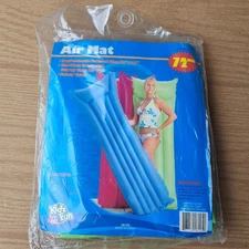 Vintage Air Mat Inflatable Pool Float Vinyl Neon Green 72 x 27 Kidz Fun Rite Aid