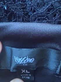 Vintage Black Lace Ruffled Top Romper Women's Size XL Clubbing Nightlife 