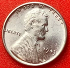 1943-P Lincoln Wheat Cent Penny GEM BU From an Original Bank Roll