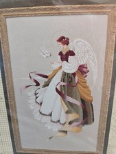 "Angel of Grace" Lavender  Lace Cross Stitch Chart  Victorian Design NIP 1991