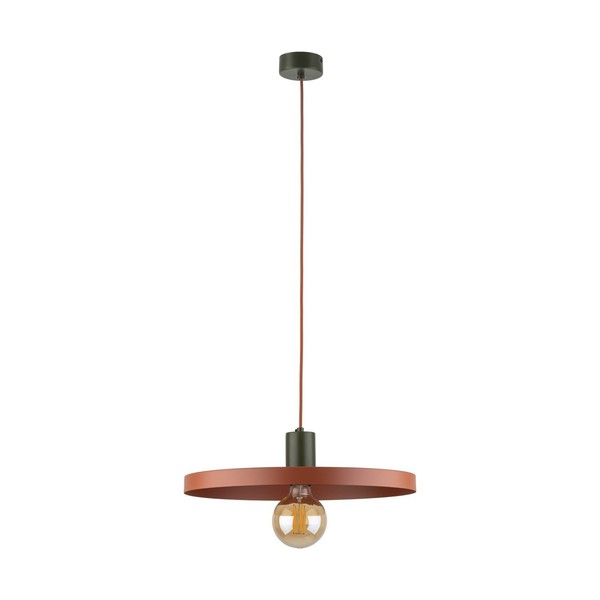 Pendelleuchte Esstisch E27 Ø40Cm Rund Braun Ziegelrot Vintage HäNgelampe KüChe-image