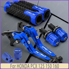 Motorcycle Handle Grip Cap Brake Clutch Lever Set For HONDA PCX 125 150 160 NEW