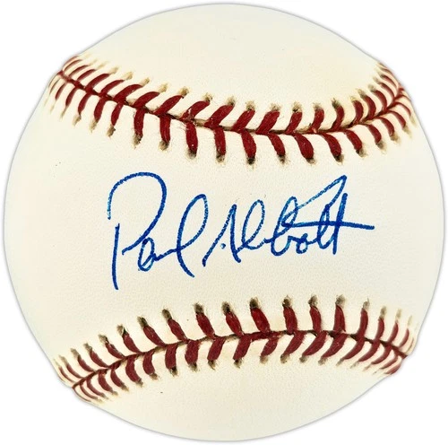 Paul Abbott Autographed Official MLB Baseball Seattle Mariners MCS Holo