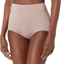 WARNER'S No Pinching No Problems Hi Cut Brief Panty MINK L