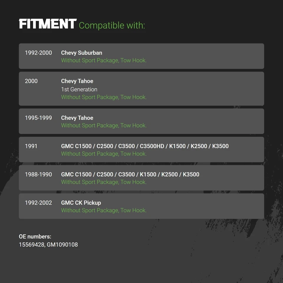 Bumper Valance For GMC C2500 1988-1989 Front 15569428 - Image 3 of 4