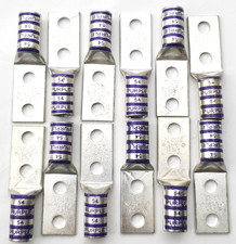 Lot of 12 Thomas Betts Two Hole 4/0 AWG Copper Crimp Lugs 3/8" Hole 600 Volt