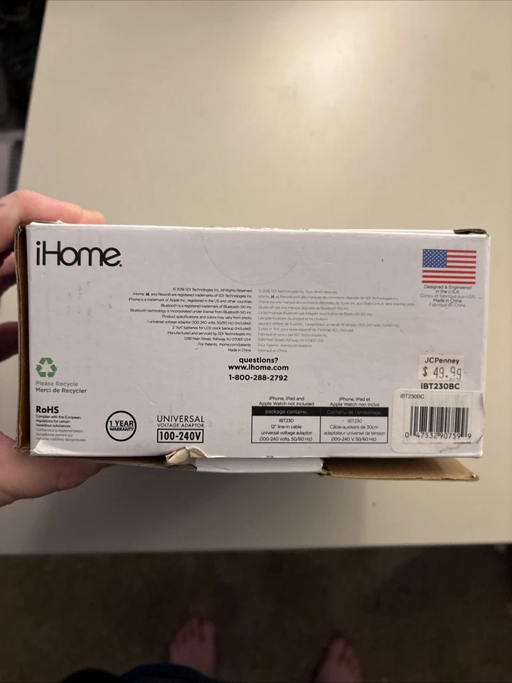 iHome iBT230 Bluetooth Dual Alarm FM Clock Radio USB Charging Wireless Music - Image 4 of 4