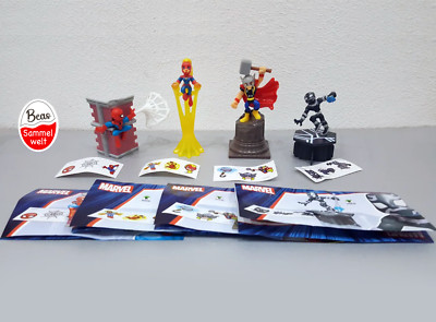 Komplettsatz Maxi Ei Marvel Super Heroes 2022 + alle BPZ VVB29 - VVB32