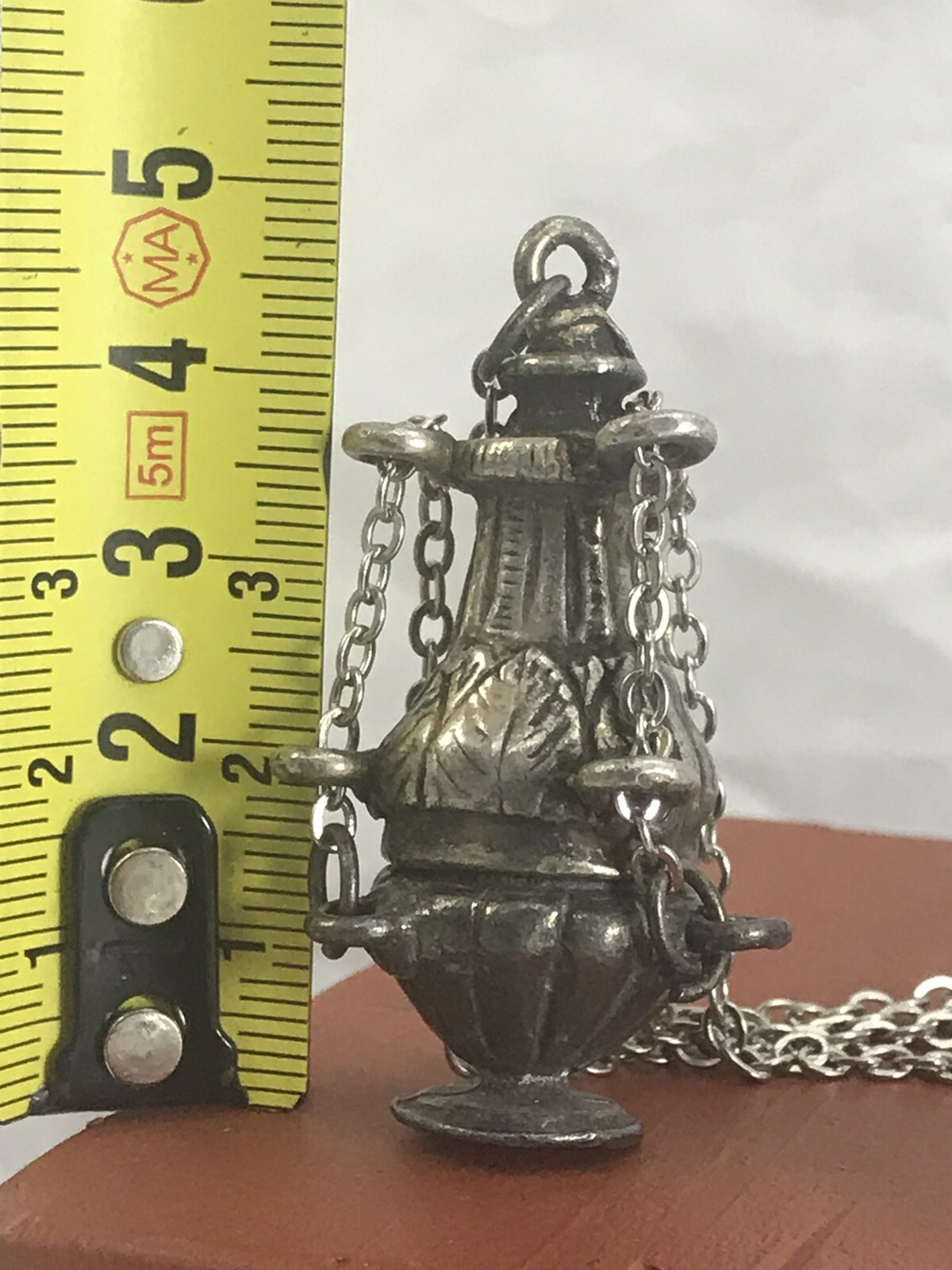 5 cm alto Incensiere accessori per santi Bagno Argento Censer Turibolo Sacred - Foto 4 di 8