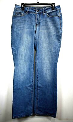 Faded Glory Womens Light Wash Bootcut Leg 5 Pocket Cotton Denim Blue Jeans 10A