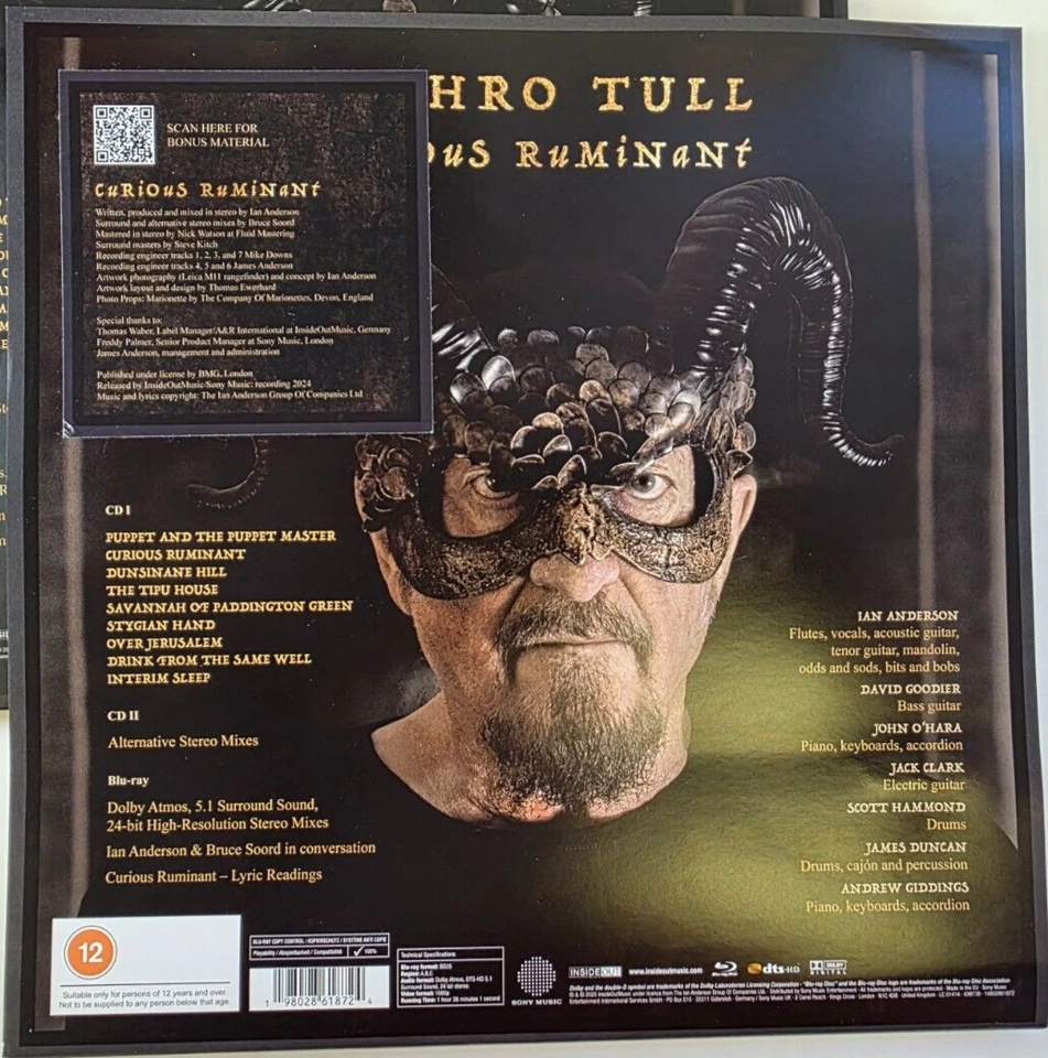 Jethro Tull Curious Ruminant 2 x CD + Blu Ray Limited Artbook on inside out 2025 Foto 4 de 4