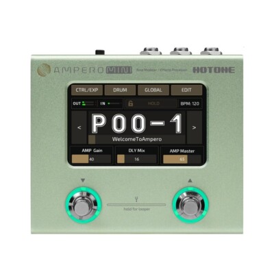 HOTONE AMPERO MINI MATCHA Modeler/Looper/Interface/FX Touchscreen Stomp Box