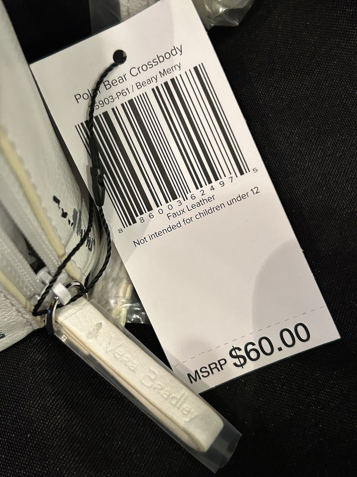 NEW Vera Bradley Polar Bear Crossbody Bag BEARY MERRY Faux Leather